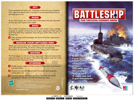 Cover page of the official Battleship rulebook