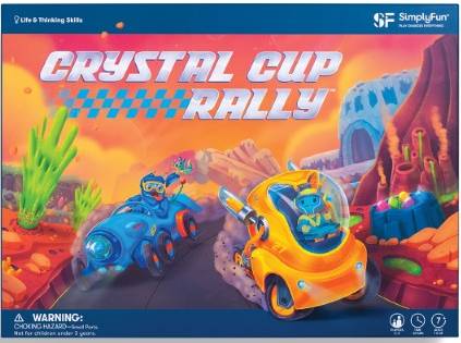 SimplyFun Crystal Cup Rally box with futuristic racers on a desert track
