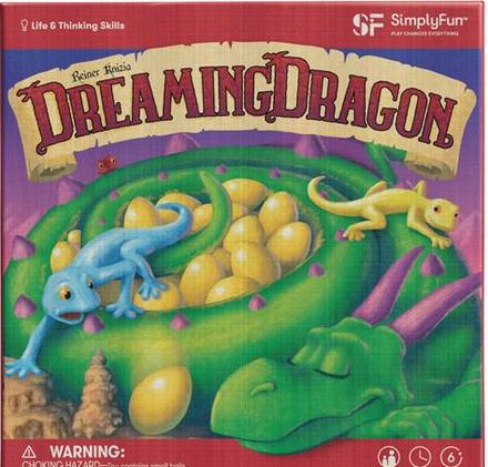 SimplyFun Dreaming Dragon box with a sleeping dragon and hatchlings